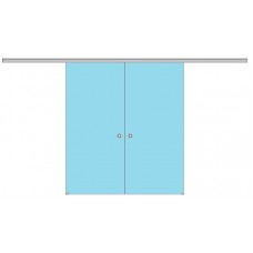 Set za drsna vrata z mehkim zapiranjem