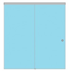 Set za drsna vrata z mehkim zapiranjem