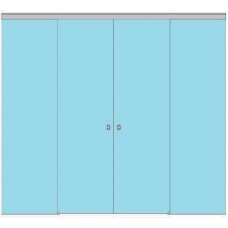 Set za drsna vrata z mehkim zapiranjem